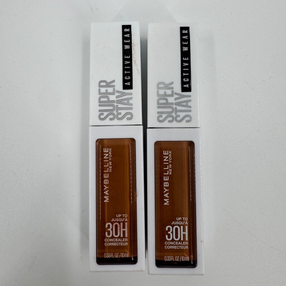 Maybelline Super Stay Active Wear Concealer Shade 50 Cafe 30H Full Coverage 2pk